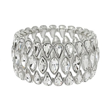 TRENDY GEOMETRIC CASTING STONE STRETCH BR SLBY9864