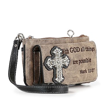 Petite Bible Verse Crossbody Sling