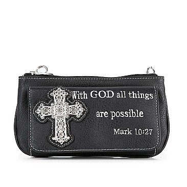 Petite Bible Verse Crossbody Sling