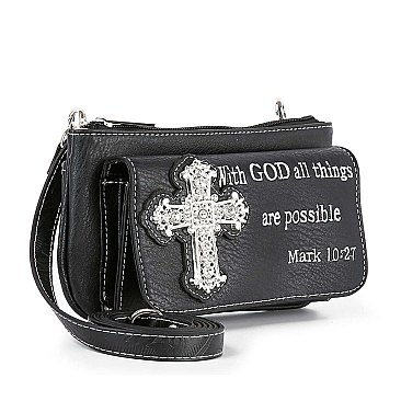 Petite Bible Verse Crossbody Sling