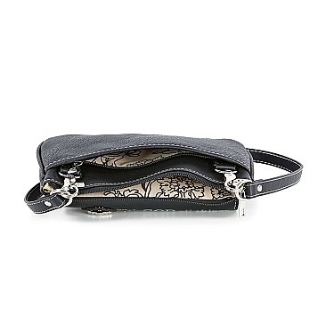 Western Buckle Design Petite Crossbody Sling