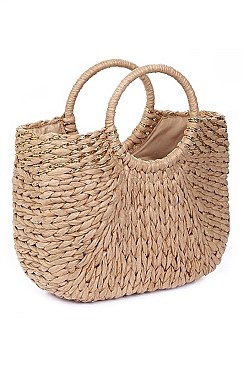 WOVEN TOTE STRAW HANDBAG