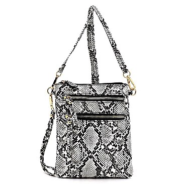 Python Snake Skin Cross Body Bag