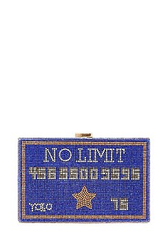 YOLO - NO LIMIT CREDIT Rhinestone Clutch