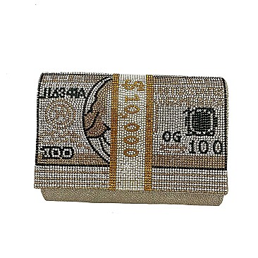 Stack Of Hundred Dollars Clutch Evening Bag