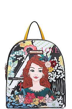 FLORAL PRINTED BACKPACK BY Nicole Lee