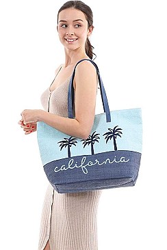 STYLISH TWO TONE LETTERING CALIFORNIA BEACH