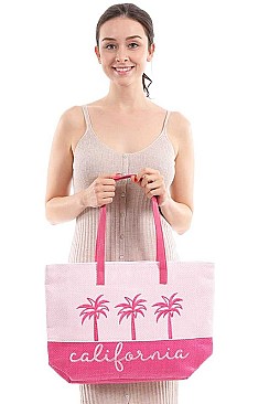 STYLISH TWO TONE LETTERING CALIFORNIA BEACH