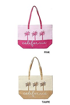 STYLISH TWO TONE LETTERING CALIFORNIA BEACH