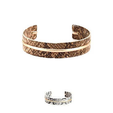 SNAKE PRINT BANGLE BRACELET