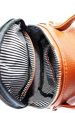 STITCHED CONVERTIBLE MINI BACKPACK