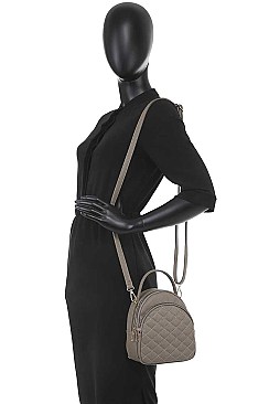 STITCHED CONVERTIBLE MINI BACKPACK