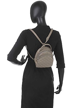STITCHED CONVERTIBLE MINI BACKPACK