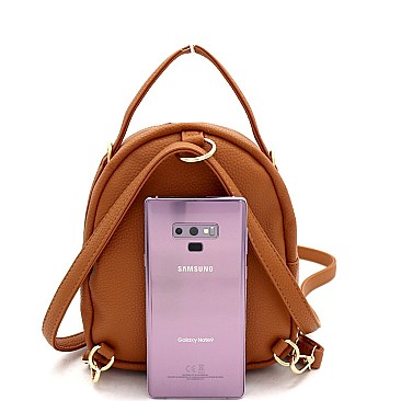 Mini Convertible Quilted Backpack Shoulder Bag