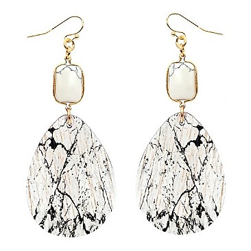 Valuable Semi Wood Teardrop Earrings MH-CE1920