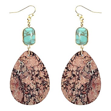Valuable Semi Wood Teardrop Earrings MH-CE1920