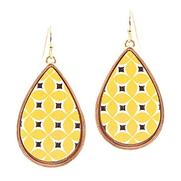 MOROCCAN PATTERN TEARDROP EARRINGS
