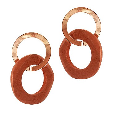 STYLISH LINKED METAL DROP EARRINGS
