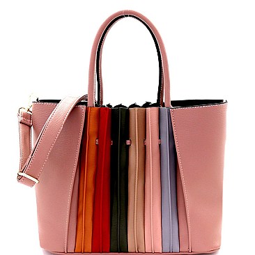 Multi-colored Accordion Accent Bohemian Tote MH-CE7171