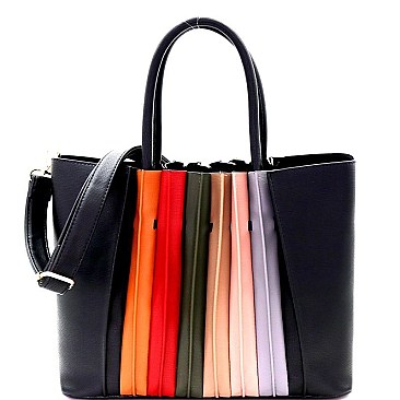 Multi-colored Accordion Accent Bohemian Tote MH-CE7171