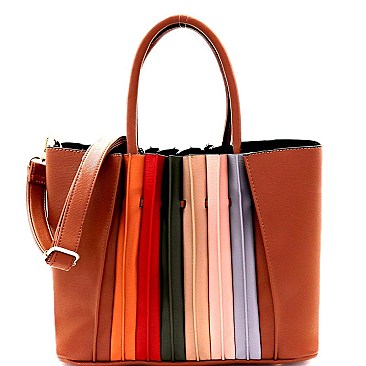 Multi-colored Accordion Accent Bohemian Tote MH-CE7171