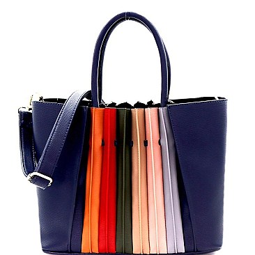Multi-colored Accordion Accent Bohemian Tote MH-CE7171