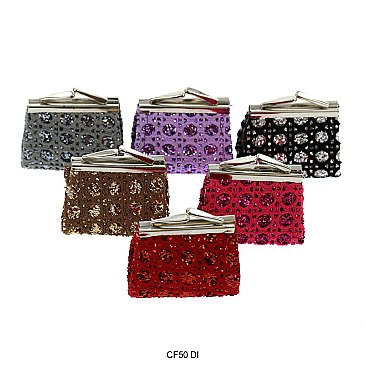 Pack of 12 Mini Coin Purses with Sparkle Dots Design