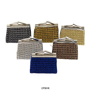 Pack of 12 Mini Coin Purses with Glitters