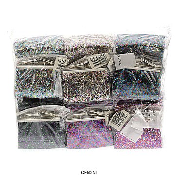 Pack of 12 Mini Coin Purses with Glitters