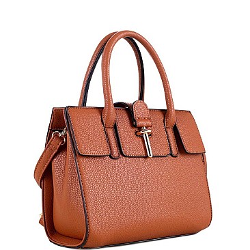 MEDIUM 2 WAY HARDWARE ACCENT SATCHEL