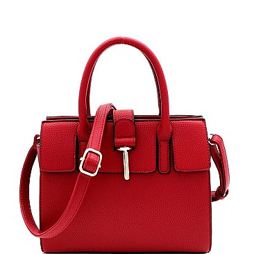 MEDIUM 2 WAY HARDWARE ACCENT SATCHEL
