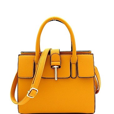 MEDIUM 2 WAY HARDWARE ACCENT SATCHEL