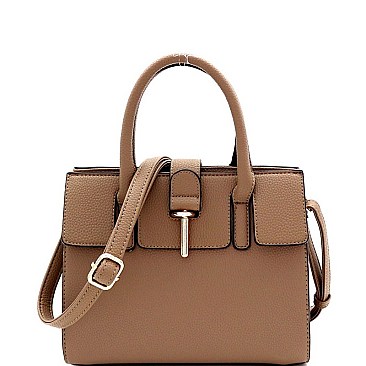 MEDIUM 2 WAY HARDWARE ACCENT SATCHEL