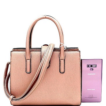 MEDIUM 2 WAY HARDWARE ACCENT SATCHEL