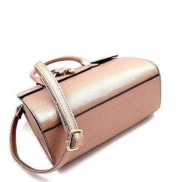 MEDIUM 2 WAY HARDWARE ACCENT SATCHEL