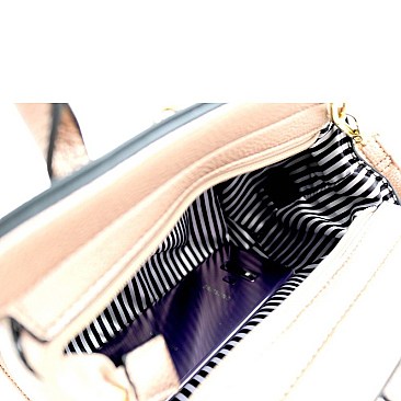 MEDIUM 2 WAY HARDWARE ACCENT SATCHEL