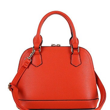 2-Way Padlock Accent Medium Dome Satchel Mini Bag