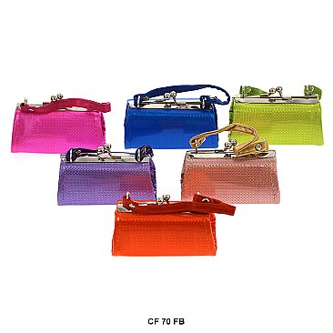 Pack of 12 Regular Coin Purses with Glossy Mat Design