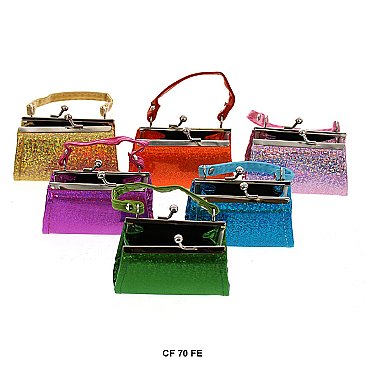 Pack of 12 Regular Coin Purses Crystalline Design