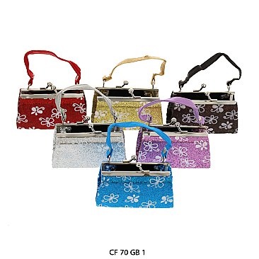 Pack of 12 Regular Coin Purses with Butterfly Design