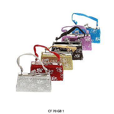 Pack of 12 Regular Coin Purses with Butterfly Design