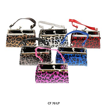 Pack of 12 Regular Coin Purses with Animal Print Design