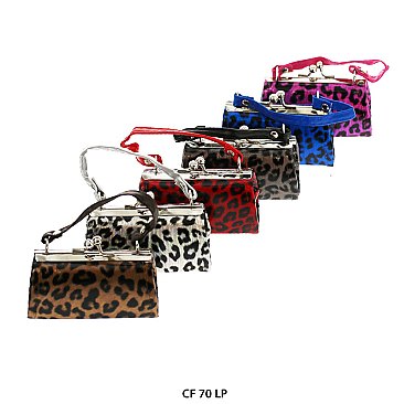 Pack of 12 Regular Coin Purses with Animal Print Design