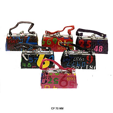 Pack of 12 Regular Coin Purses with Numbers Design