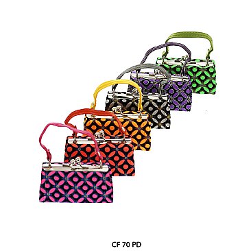 Pack of 12 Regular Coin Purses in Floral Design