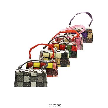 Pack of 12 Regular Coin Purses with Cute Blocks Design
