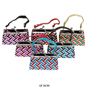 Pack of 12 Regular Coin Purses in Aztec Design