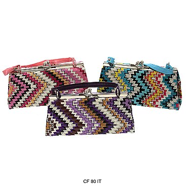 Pack of 12 Large Coin Purses in Aztec Design