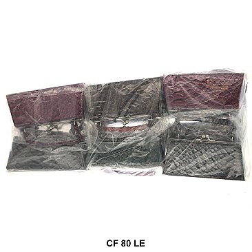 Pack of 12 Large Coin Purses  in Animal Skin Glossy Design