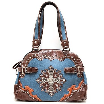 Studded Rhinestone Western Tote